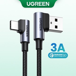 Cáp sạc UGREEN USB C bẻ góc 90 độ hỗ trợ sạc nhanh chất lượng cao dài 3M 70875