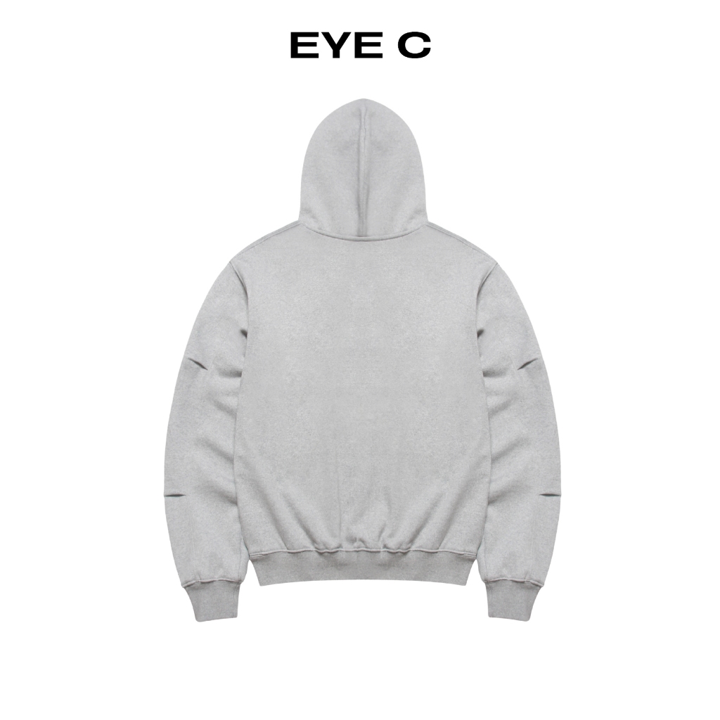 Áo nỉ Hoodie form rộng unisex  EYEC | EYE C x2 LOGO/ Xám