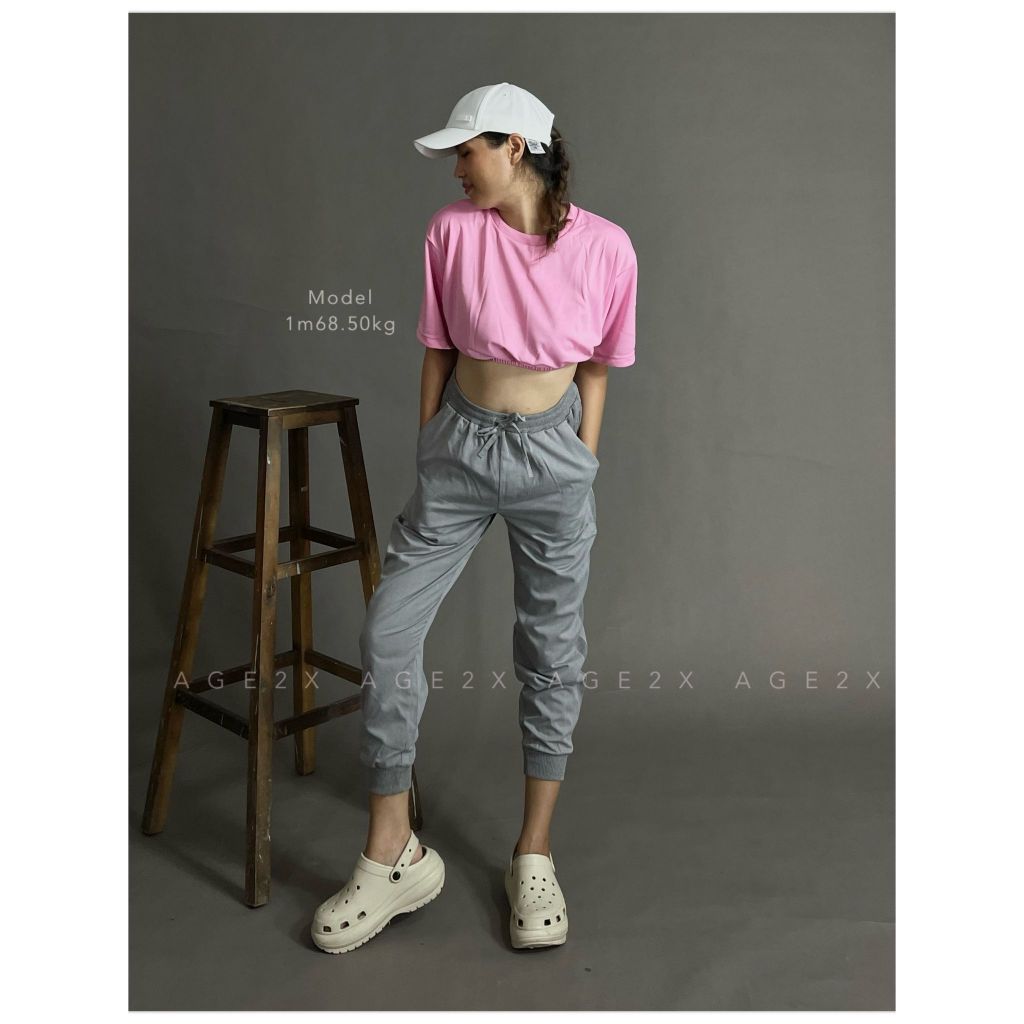 2.QUẦN JOGGER KAKI NAM Nữ PHỐI SỌC BO GÂN LƯNG BO THUN CO GIÃN CAO CẤP AGE2X - cao thủ hàng hiệu giá bình dân