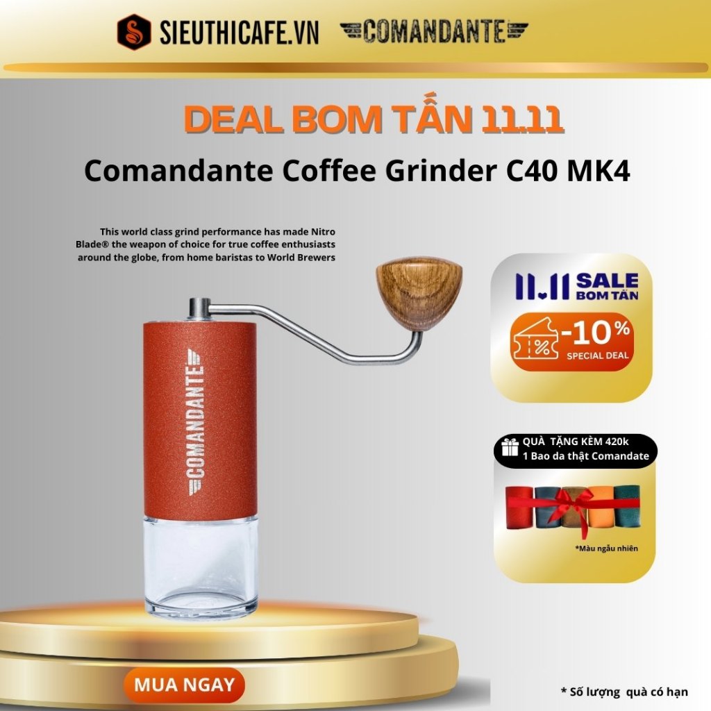 Cối Xay Cà Phê Comandante grinder C40 MK4 Nitro Blade Sunset - Made in Germany