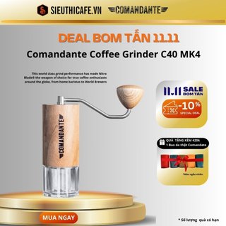 Cối xay cà phê comandante c40 mk4 nitro american cherry - made in germany