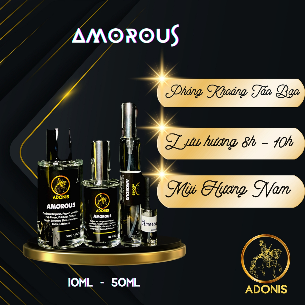 Nước hoa Adonis Amorous – Lịch lãm & Bí Ẩn