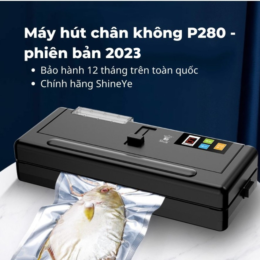Máy Hút Chân Không Thực Phẩm P280 Không Kén Túi, Máy Hút Chân Không Gia Đình - Bảo Hành 12 Tháng - Lực Hút Mạnh