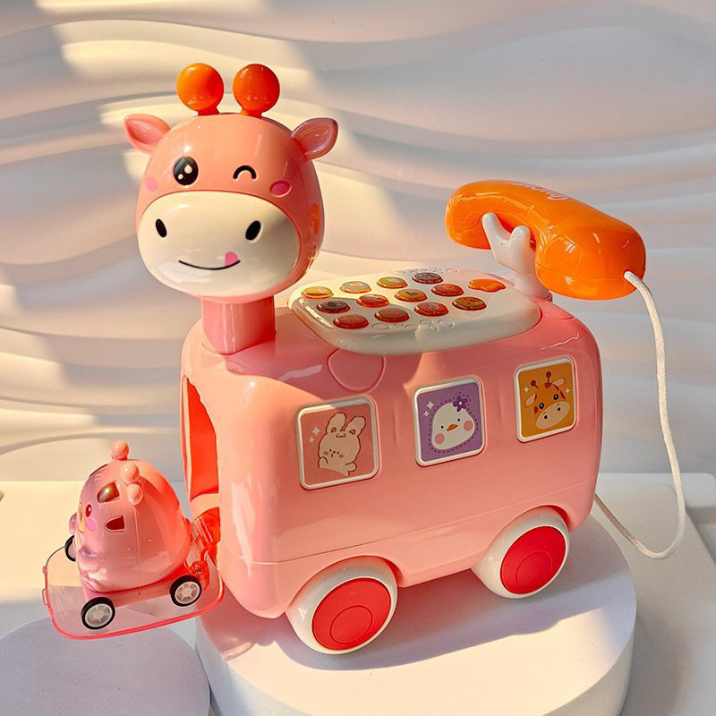 Điện thoại đa năng hình chú hươu dễ thương cho bé 2 màu vàng hồng - Bondkids