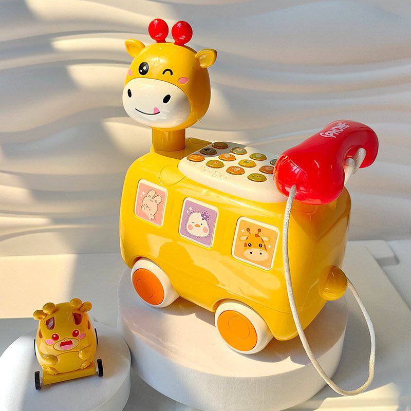 Điện thoại đa năng hình chú hươu dễ thương cho bé 2 màu vàng hồng - Bondkids