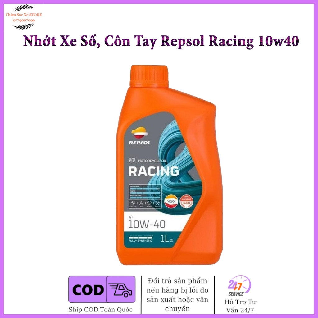 Dầu Nhớt Cao Cấp Cho Xe Số, Côn Tay Repsol Racing 10w40