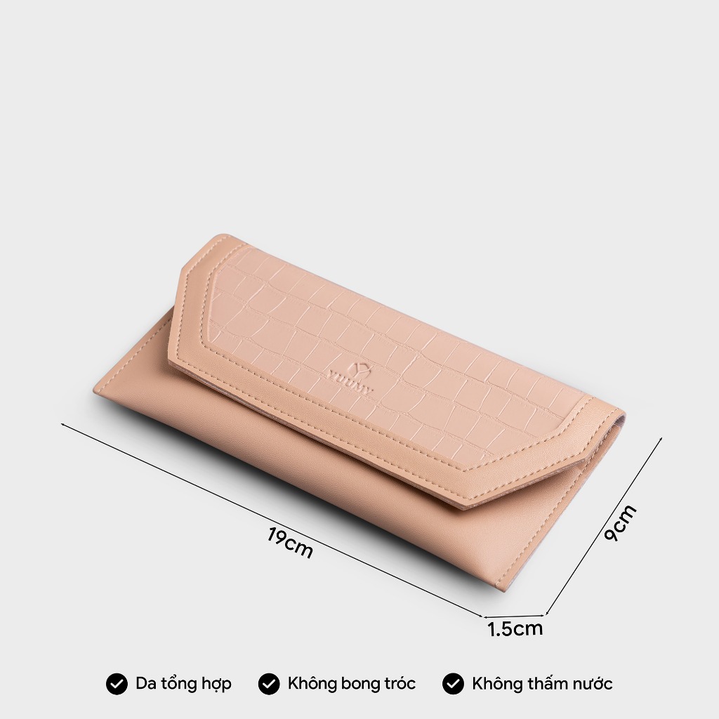 Ví da nữ dáng dài siêu mỏng Yuumy Seasand YV91