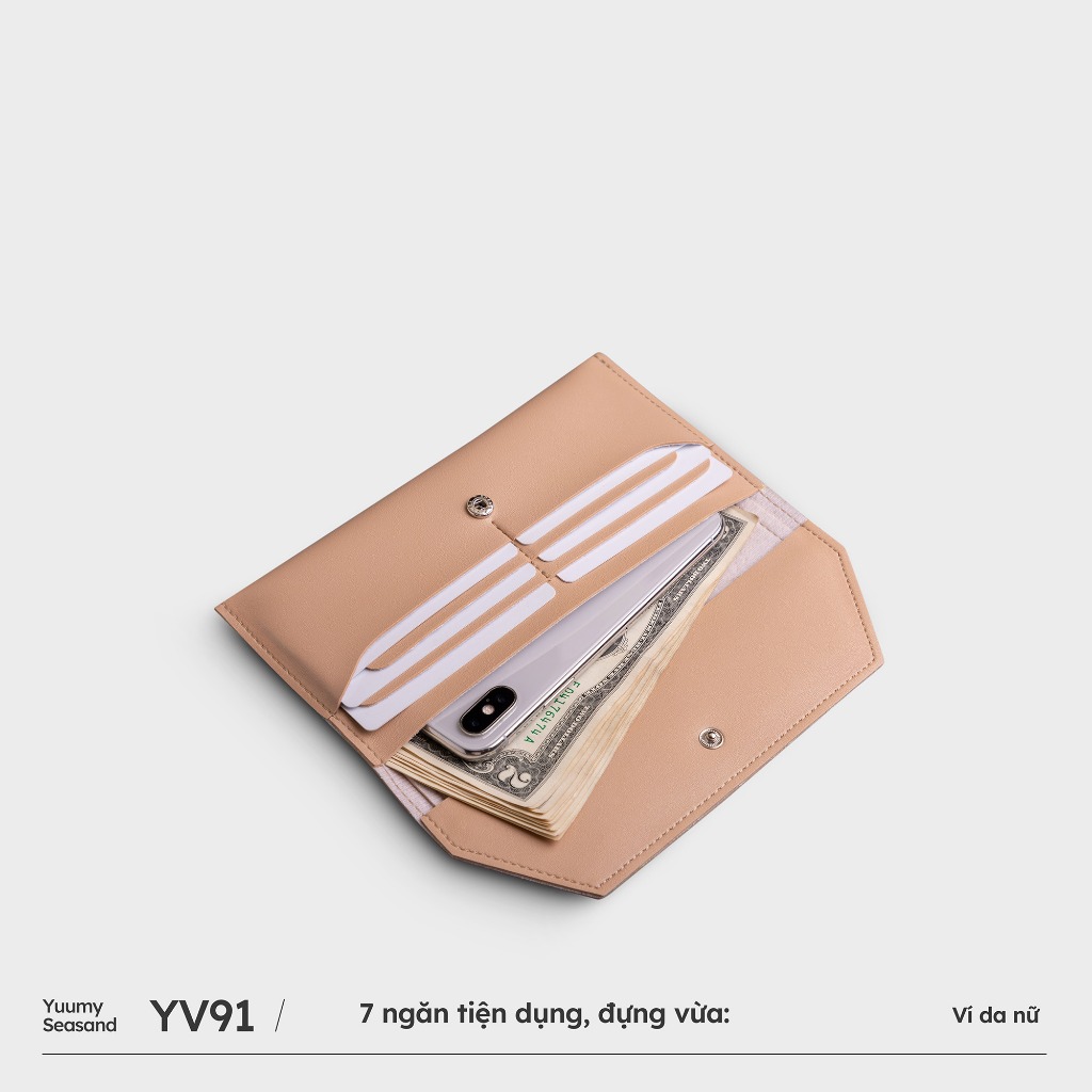 Ví da nữ dáng dài siêu mỏng Yuumy Seasand YV91