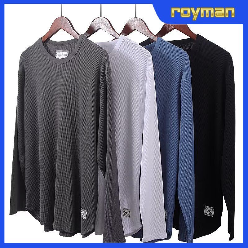 Áo Thun Nam Dài Tay Thu Đông Chất Xốp Thái, Áo Dài Tay Cổ Tròn Mềm Mịn AD01 - ROYMAN
