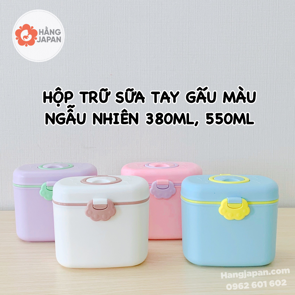 Hộp trữ sữa tay gấu, hộp đựng sữa cho bé dung tích 380ml/ 550ml
