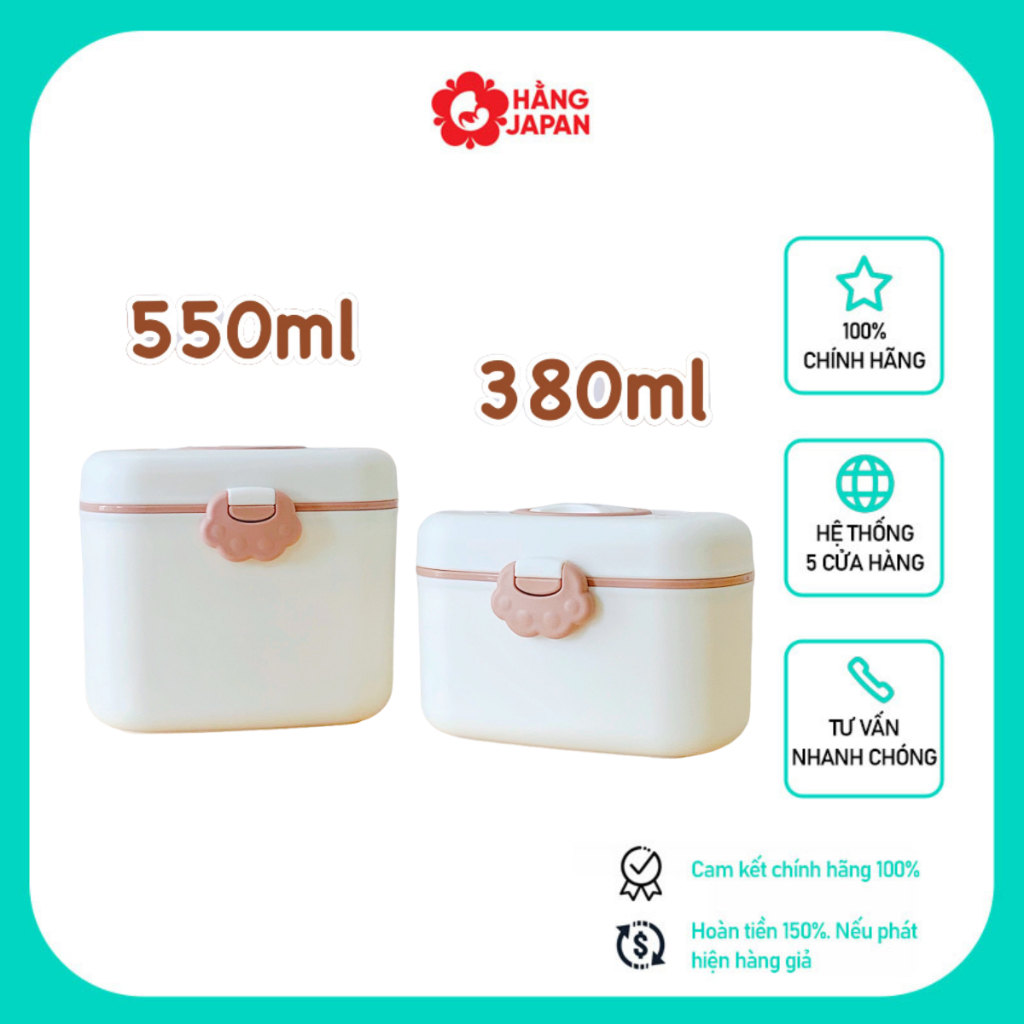 Hộp trữ sữa tay gấu, hộp đựng sữa cho bé dung tích 380ml/ 550ml