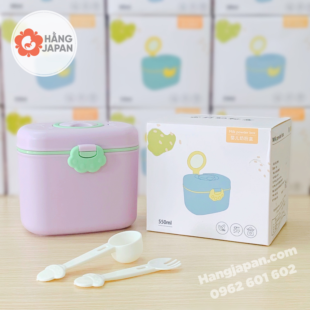 Hộp trữ sữa tay gấu, hộp đựng sữa cho bé dung tích 380ml/ 550ml