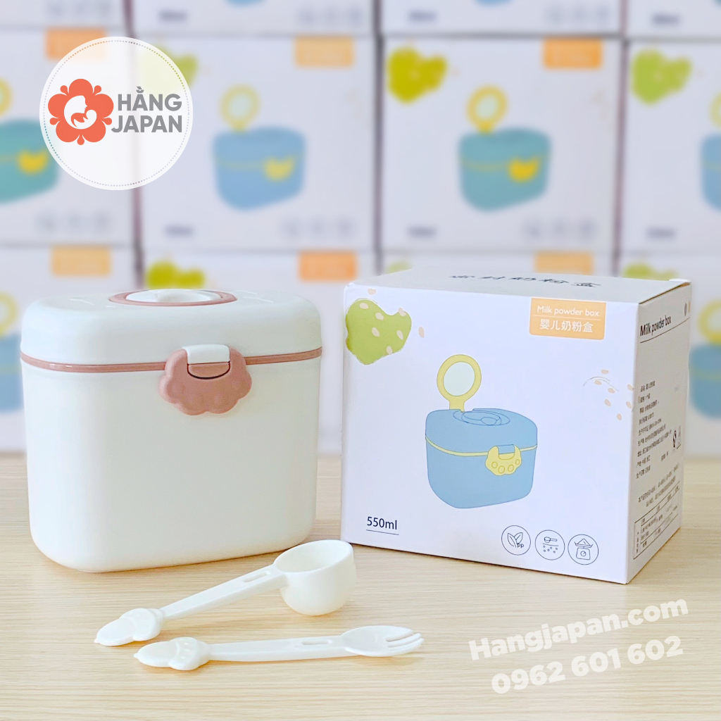 Hộp trữ sữa tay gấu, hộp đựng sữa cho bé dung tích 380ml/ 550ml