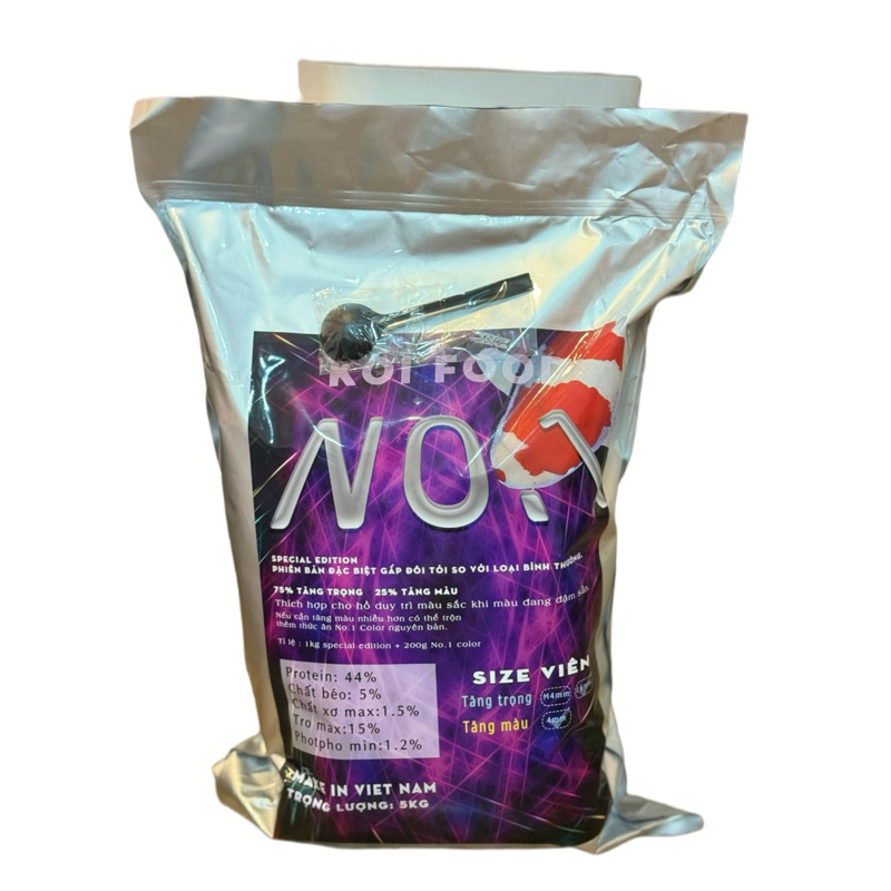 Cám No.1 vừa tăng trọng vừa tăng màu cho cá Koi, cá chép - Bao 5kg