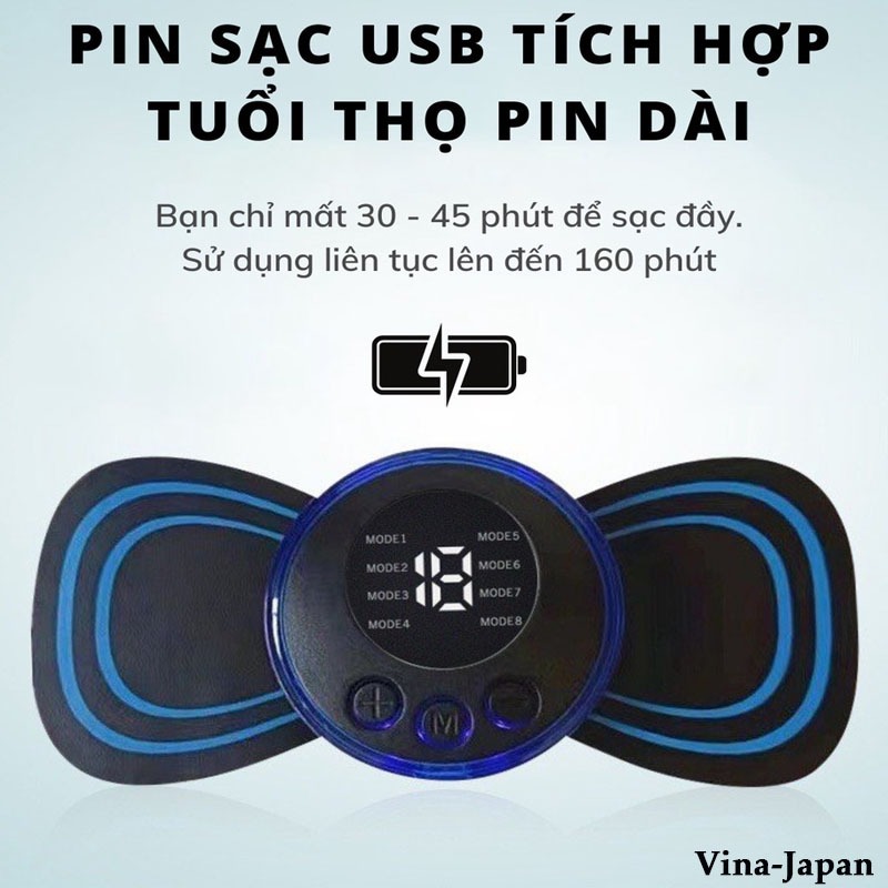 Máy massage cổ vai gáy xung điện - miếng dán massage xung điện