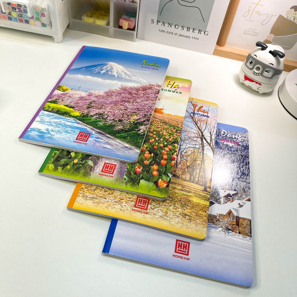 Vở kẻ ngang Hồng Hà Pupil 120 trang Bốn Mùa chính hãng nhà sách Tiền Phong phân phối dành cho học sinh - HH1001