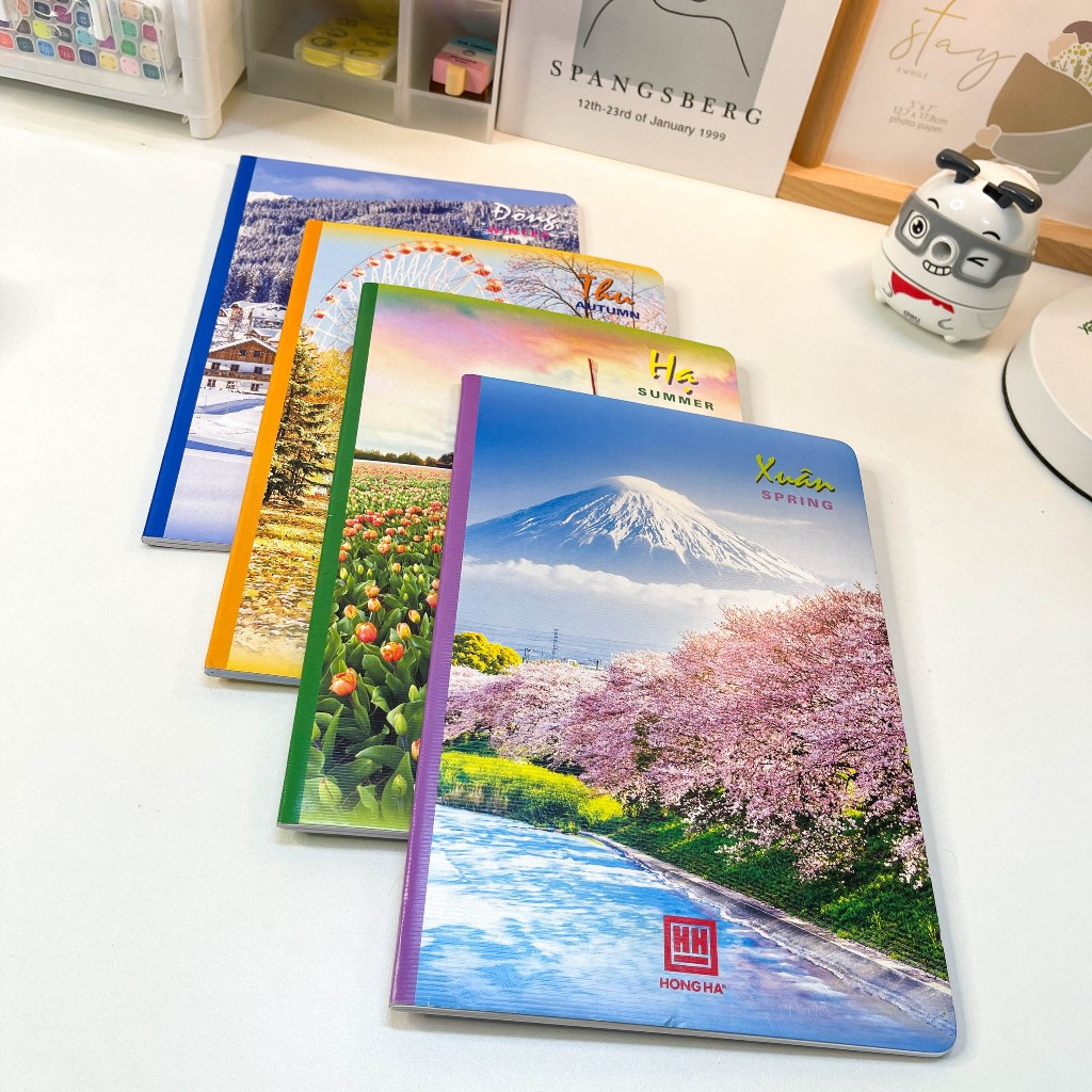 Vở kẻ ngang Hồng Hà Pupil 120 trang Bốn Mùa chính hãng nhà sách Tiền Phong phân phối dành cho học sinh - HH1001