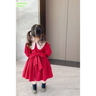 Váy thô thêu cổ Giáng sinh cho bé