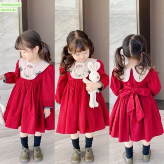 Váy thô thêu cổ Giáng sinh cho bé