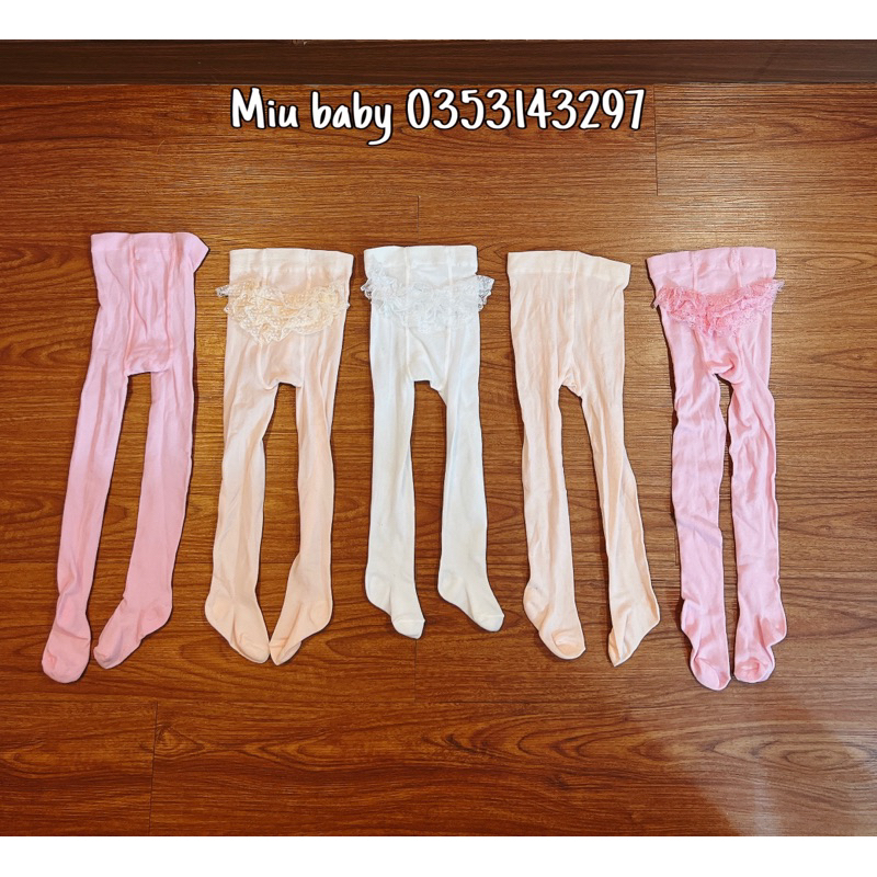 Quần tất giấy phối ren siêu nhẹ siêu co giãn bé gái 3 màu