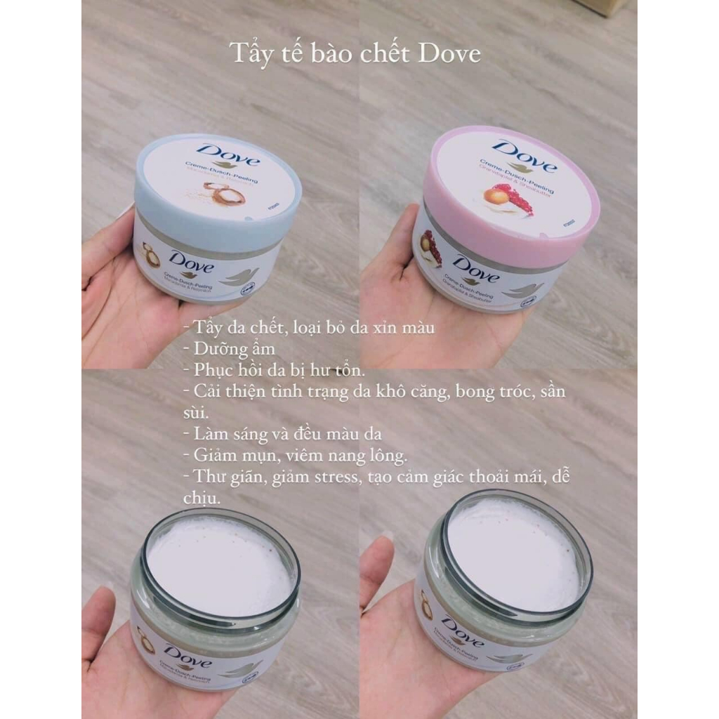 Tẩy da chết body Dove bản Đức