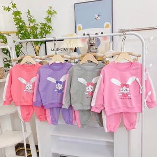 Bộ nỉ da cá thỏ bé gái, bộ nỉ bé gái