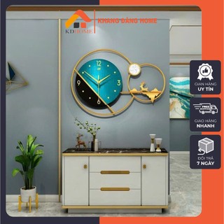 Đồng hồ trang trí, đồng hồ decor treo tường trang trí phòng khách đẹp kd20175