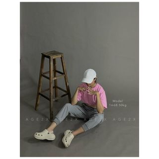 4Quần jogger nữ unisex AGE2X hàng VNXK chất kaki cotton mềm mát, phối sọc gân tệp màu co giãn tốt, phù hợp cho nam và nữ