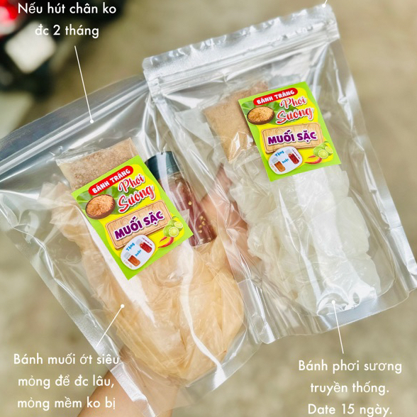 Combo Bánh Tráng Phơi Sương Muối Sặc  - Duyên Hồ Snack