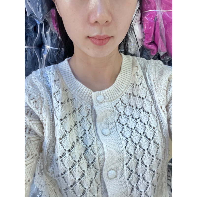 Áo Len Phối Ren Bèo Tay Dài Nút Bọc,Chât len Mềm Mịn Kiểu dáng Tiểu Thư Sang Chảnh HUYẾNHSHOP phom ôm freesize dưới 57kg