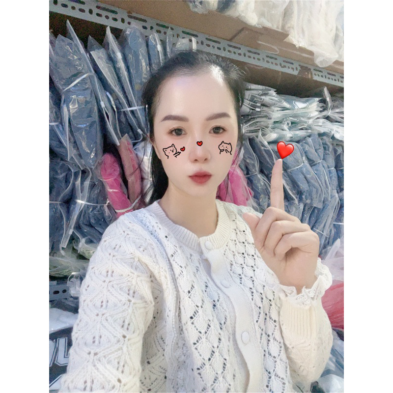 Áo Len Phối Ren Bèo Tay Dài Nút Bọc,Chât len Mềm Mịn Kiểu dáng Tiểu Thư Sang Chảnh HUYẾNHSHOP phom ôm freesize dưới 57kg