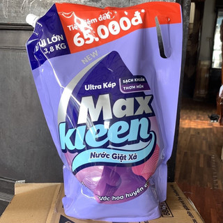 Nước giặt xả 2in1 MaxKleen túi 3,8kg