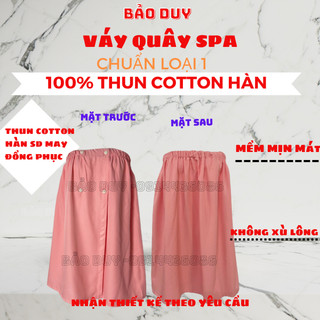 VÁY QUÂY SPA Bảo Duy- Chất Liệu : COTTON HÀN CAO CẤP - Mềm Mịn. Mát, Không Nhăn - Váy quây dùng trong spa, massage