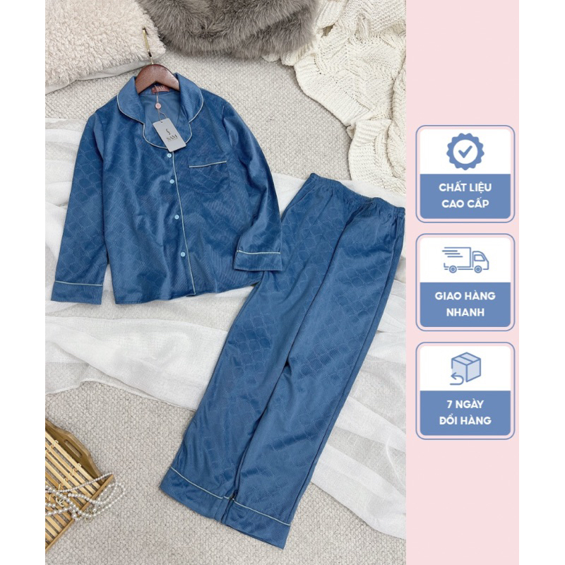 Bộ mặc nhà pijama nhung hàng cao cấp mềm mịn, chất nhung tăm mặc siêu xinh