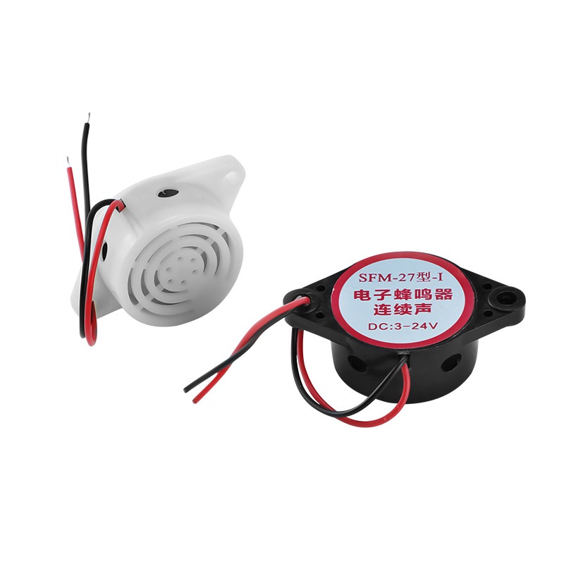 Còi báo động liên lục SFM-27 3-24V màu trắng, màu đen