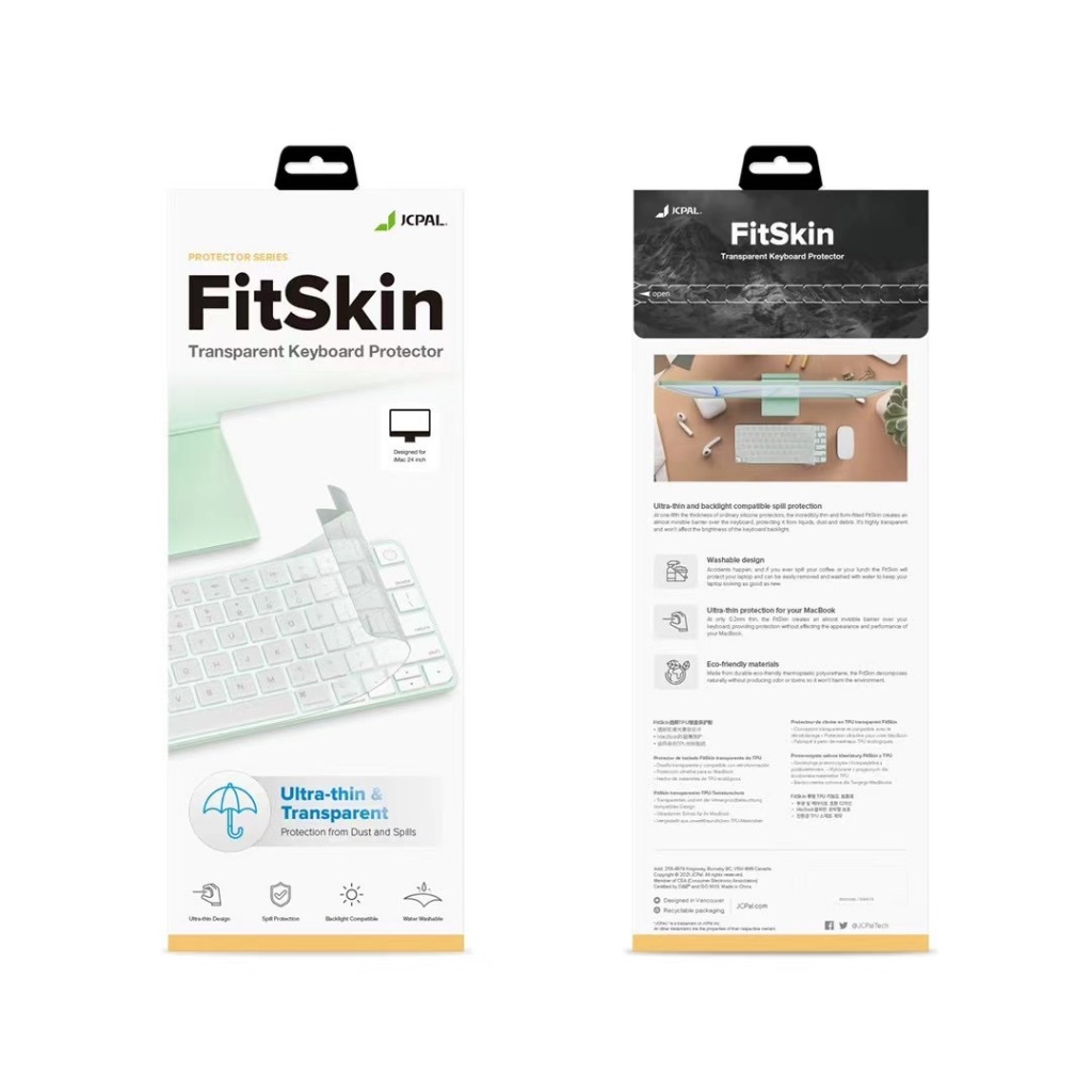 Miếng phủ bảo vệ bàn phím Magic Keyboard Touch ID FitSkin Clear