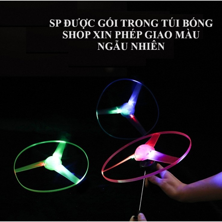 Chong chóng UFO ma thuật, đồ chơi ngoài trời cho bé nhiều Màu Sắc, chong chóng phát sáng tuyệt đẹp