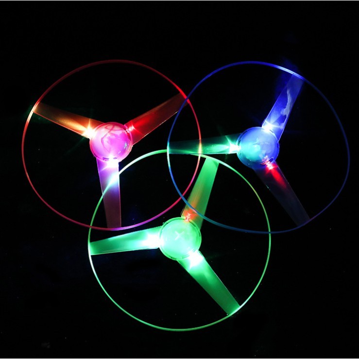 Chong chóng UFO ma thuật, đồ chơi ngoài trời cho bé nhiều Màu Sắc, chong chóng phát sáng tuyệt đẹp