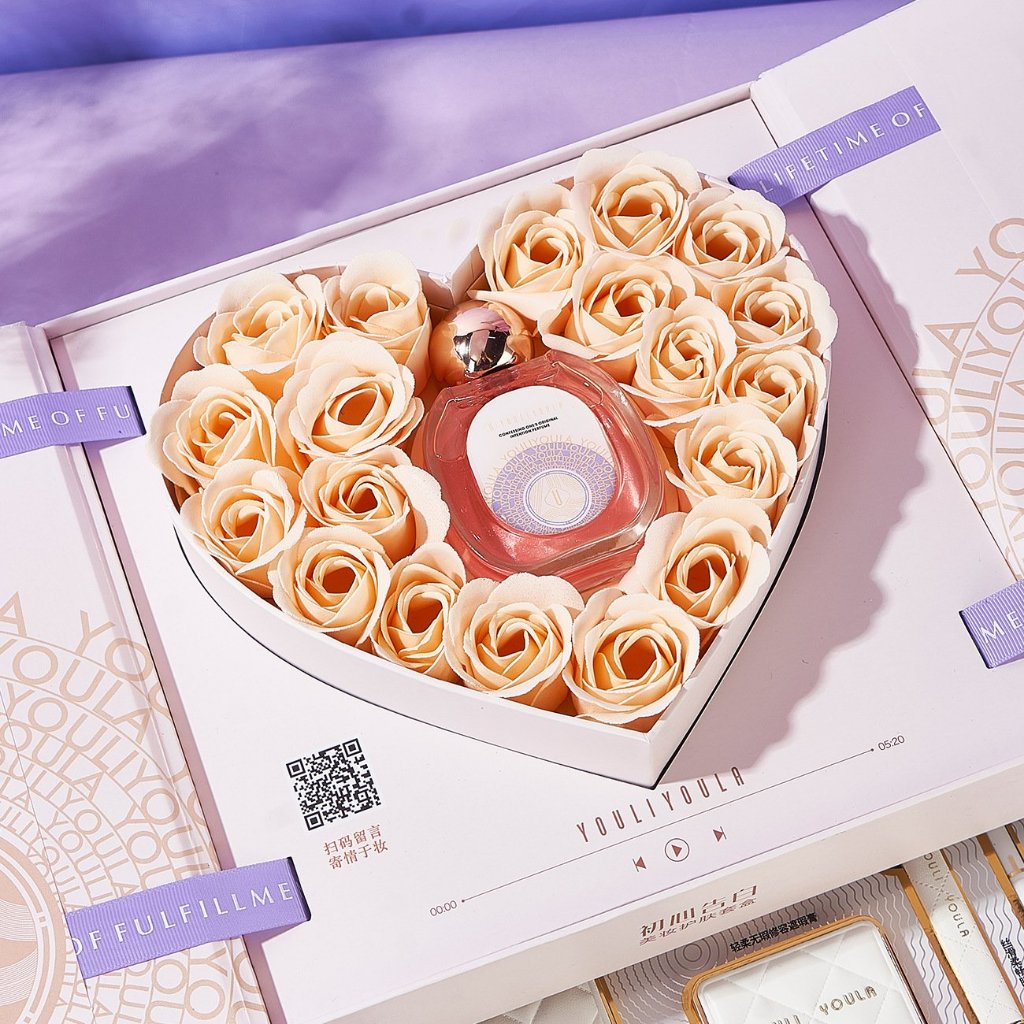 Set bộ trang điểm Youli Youla 3 tầng 11 món tím cao cấp - Miss Xinh