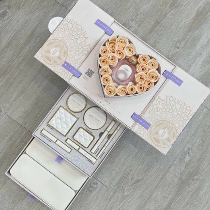 Set bộ trang điểm Youli Youla 3 tầng 11 món tím cao cấp - Miss Xinh