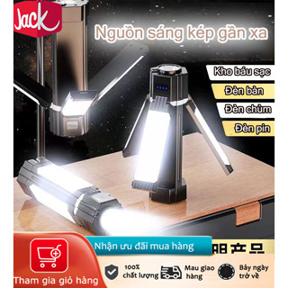 Jack Đèn chiếu sáng cắm trại ngoài trời đa chức năng với móc hút từ có thể sạc điện thoại khẩn cấp