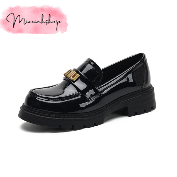 Giày Đốc da Miu Miu da bóng và da lì LOẠI 1 FULL HỘP đi êm chân