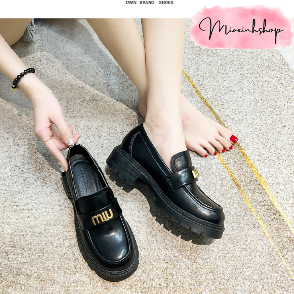 Giày Đốc da Miu Miu da bóng và da lì LOẠI 1 FULL HỘP đi êm chân