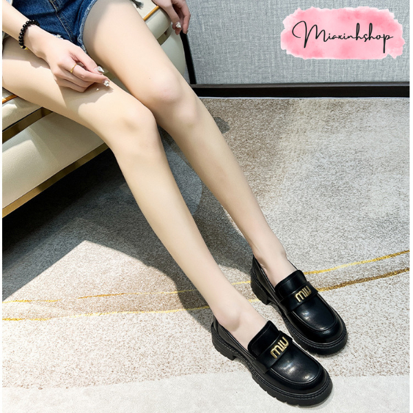 Giày Đốc da Miu Miu da bóng và da lì LOẠI 1 FULL HỘP đi êm chân