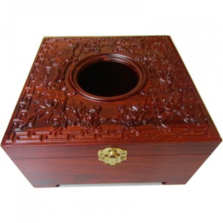 Hộp Giấy Vuông Gỗ Hương Loại To ( 18x18x 9 Cm )