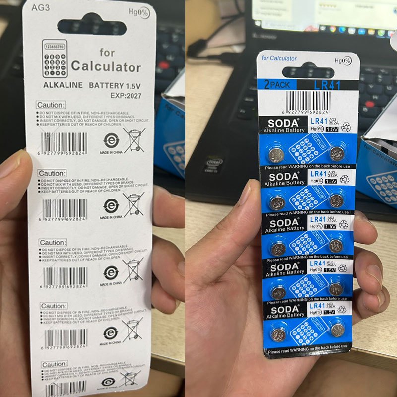 Pin Cúc Áo AG13 LR44 - AG3 LR41 - AG10 LR1130 Dung Lượng 1.5V,Thay Co Các Loại Pin Đồng Hồ Đeo Tay