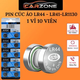 Pin Cúc Áo AG13 LR44 - AG3 LR41 - AG10 LR1130 Dung Lượng 1.5V,Thay Co Các Loại Pin Đồng Hồ Đeo Tay (1 Vỉ 10 Viên)