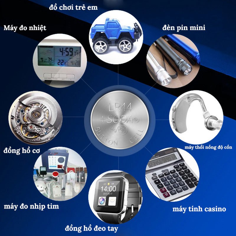 Pin Cúc Áo AG13 LR44 - AG3 LR41 - AG10 LR1130 Dung Lượng 1.5V,Thay Co Các Loại Pin Đồng Hồ Đeo Tay