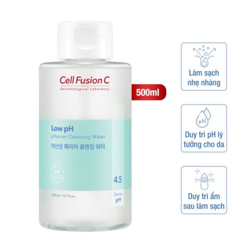Cell Fusion C Expert - Nước rửa mặt làm sạch an toàn 3 trong 1, duy trì PH lý tưởng- Low pH pHarrier Cleansing Water