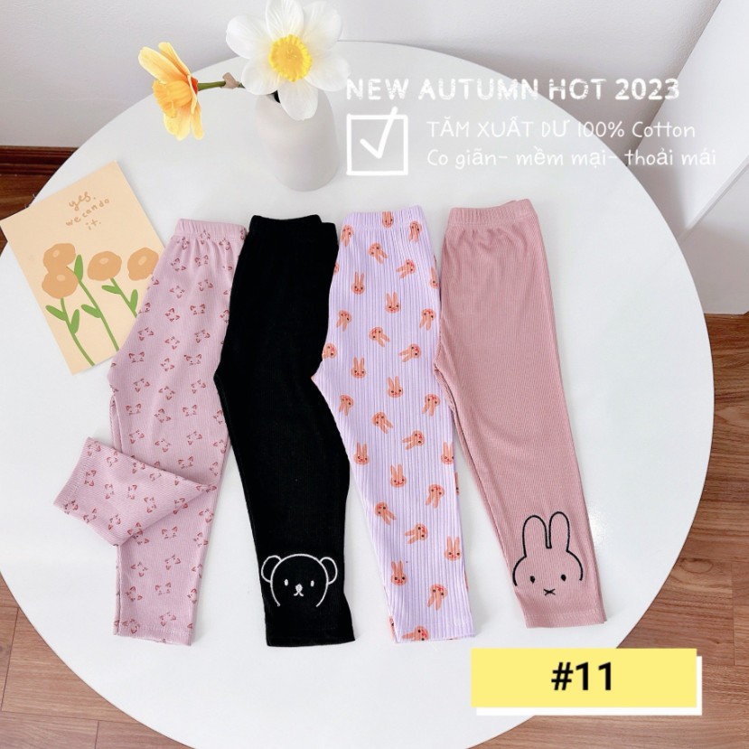 SET 4 QUẦN LEGGING THỎ BÉ GÁI SIÊU XINH